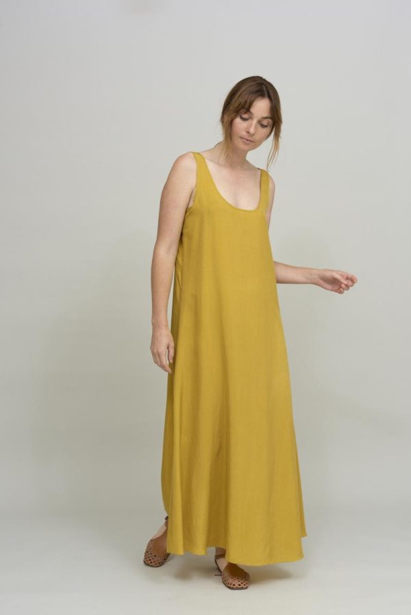Cus TANK Dress Yellow