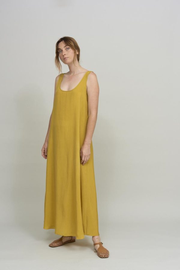 cus TANK Dress Yellow