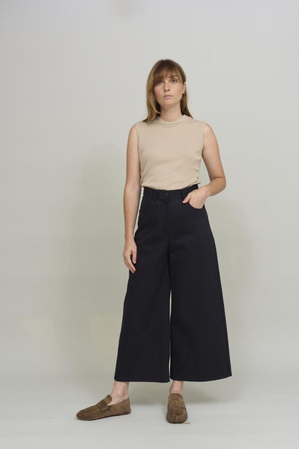 Cus WIDE LEG Pant Dark Blue