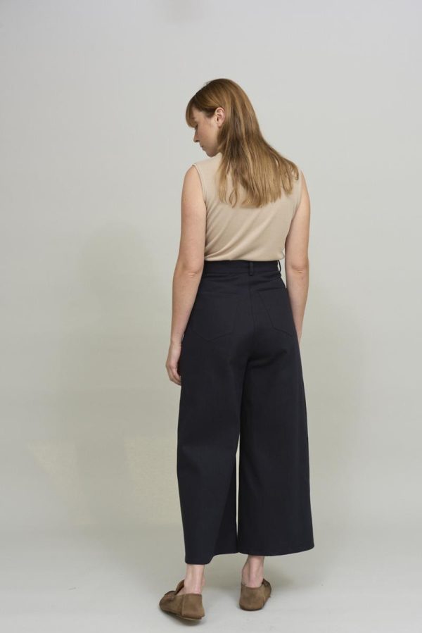 Cus WIDE LEG Pant Dark Blue