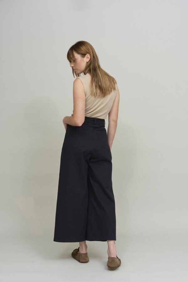 Cus WIDE LEG Pant Dark Blue