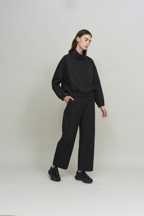 Cus WIDE NECK Jacket Black