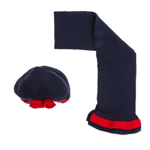 cute couture AW23 Tutto Piccolo Girls Hat and Scarf Set 7918