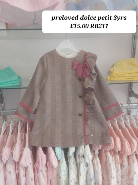 cute couture PRELOVED Dolce Petit Dress 3yrs RB211