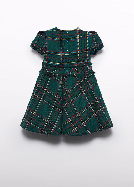Cute Couture NEW AW24 Abel And Lula Bottle Green Plaid Dress 5525