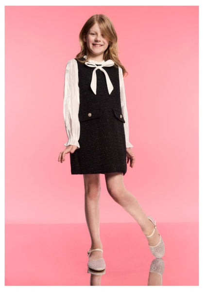 Cute Couture NEW AW24 BCBG Chanel Tweed Dress BLACK