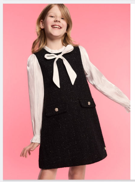 Cute Couture NEW AW24 BCBG Chanel Tweed Dress BLACK