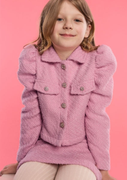 Cute Couture NEW AW24 BCBG Chanel Tweed Skirt And Jacket PINK