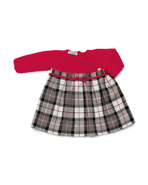 cute couture NEW AW24 Juliana Girls Red Check Dress 24645