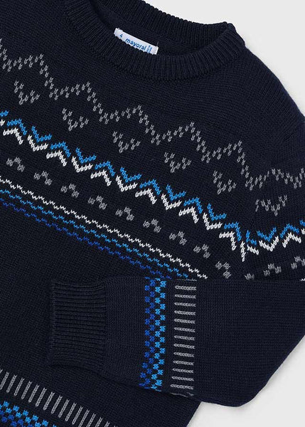 Cute Couture NEW AW24 Mayoral Boys Jumper 4344 Blue/black 15