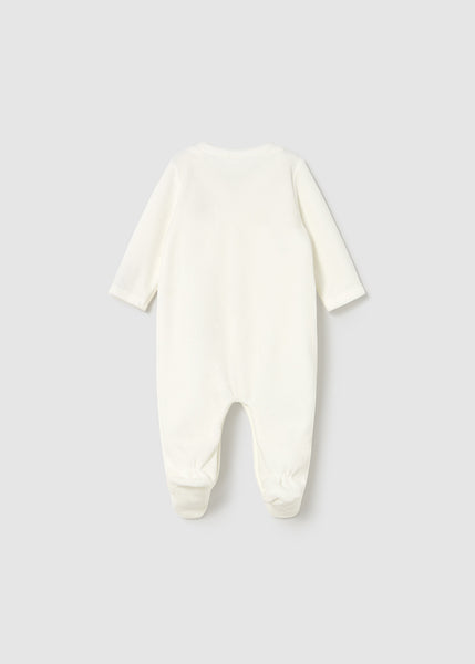 Cute Couture NEW AW25 Mayoral Baby Girls Velour Babygrow 2706 Ivory