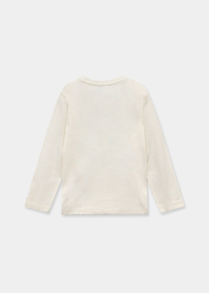 Cute Couture NEW AW25 Mayoral Boys Long Sleeve T Shirt 173 Cream 80