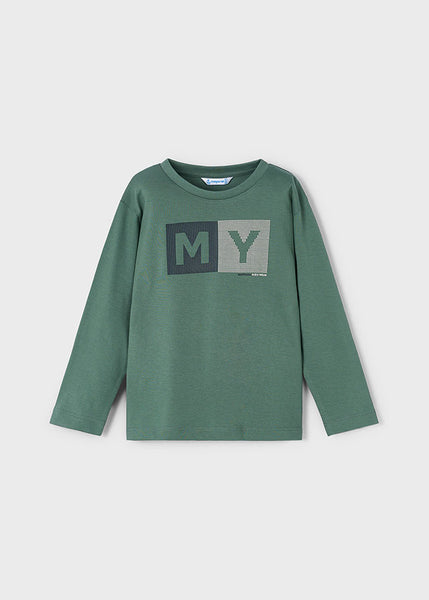 Cute Couture NEW AW25 Mayoral Boys Long Sleeve T Shirt 173 Green 77