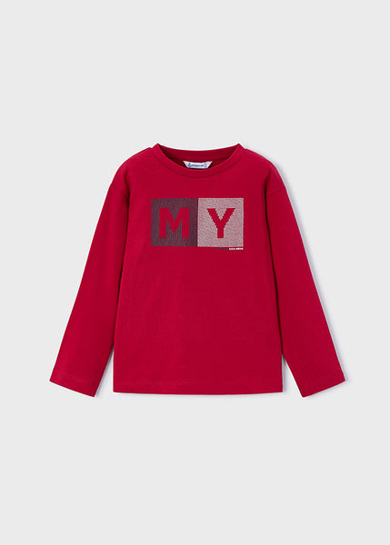 cute couture NEW AW25 Mayoral Boys Long Sleeve T shirt 173 Red 85