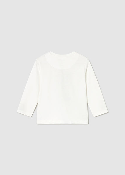 Cute Couture NEW AW25 Mayoral Boys Teddy Bear T Shirt 2058 Cream 82