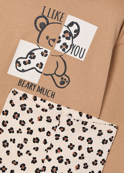 Cute Couture NEW AW25 Mayoral Girls Leggings Set 4719 Camel