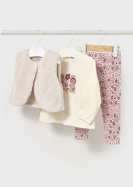 Cute Couture NEW AW25 Mayoral Girls Leggings Set With Gilet 2739 32