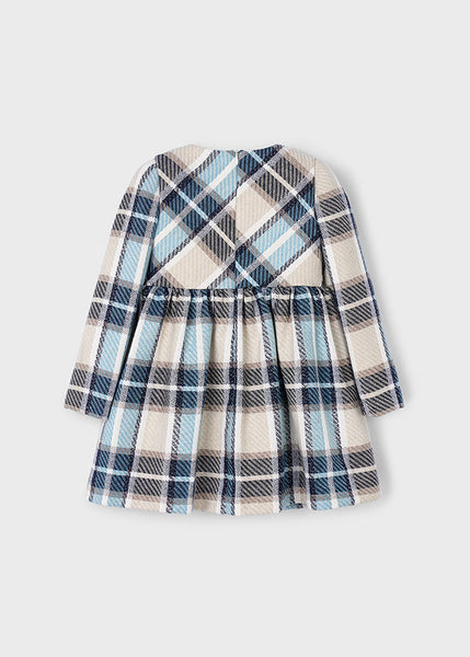 Cute Couture NEW AW25 Mayoral Girls Plaid Dress 4924 Navy 40