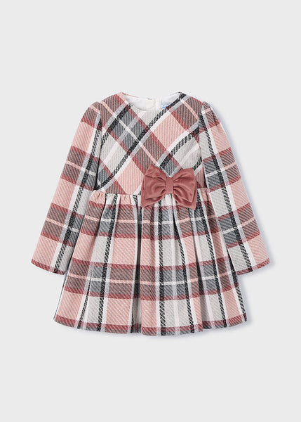 cute couture NEW AW25 Mayoral Girls Plaid Dress 4924 Pink 41