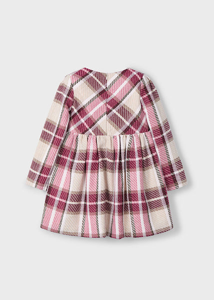 Cute Couture NEW AW25 Mayoral Girls Plaid Dress 4924 Red 42