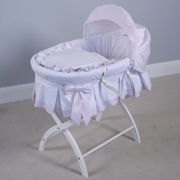 cute couture NEW SS20 Emile et Rose Pink Dressed Moses Basket PRE ORDER ONLY