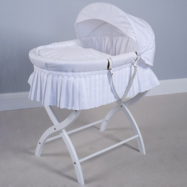 cute couture NEW SS20 Emile et Rose White Dressed Moses Basket PRE ORDER ONLY