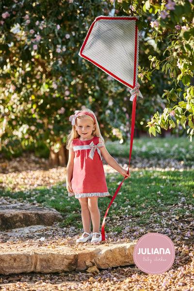 Cute Couture NEW SS22 Juliana Red And Blue Checked Dress J5146