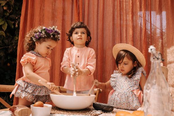 Cute Couture NEW SS23 Deolinda Nectarine Checked Shorts Set 236403