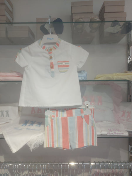 cute couture NEW SS24 Foque Boys Striped Shorts Set 2414932