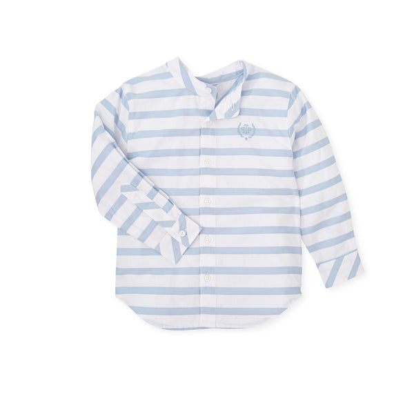 cute couture NEW SS24 Tutto Piccolo Boys Blue Striped Shirt 7034