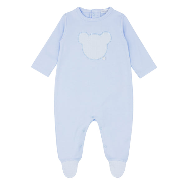 cute couture NEW SS25 Blues Baby Blue Bear Cotton Babygrow BB0204B