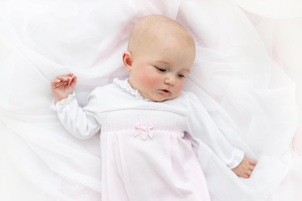 Cute Couture NEW SS25 Blues Baby Blue Smocked Babygrow BB1807