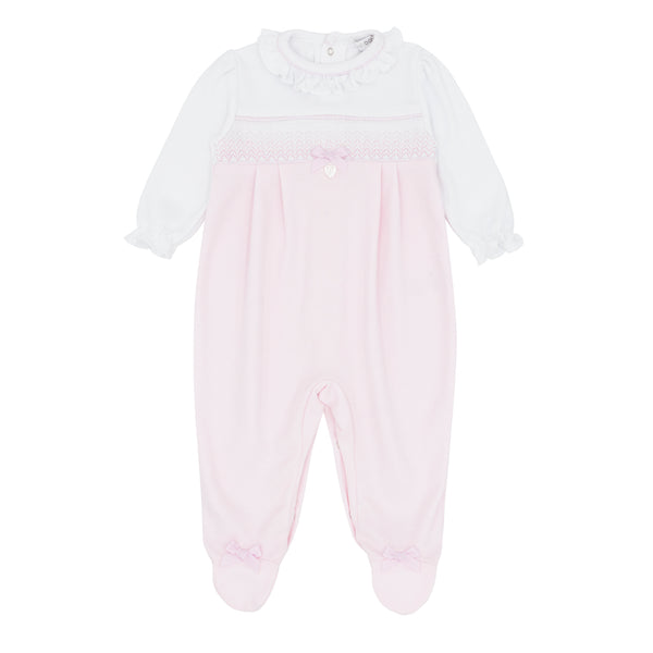 Cute Couture NEW SS25 Blues Baby Blue Smocked Babygrow BB1807