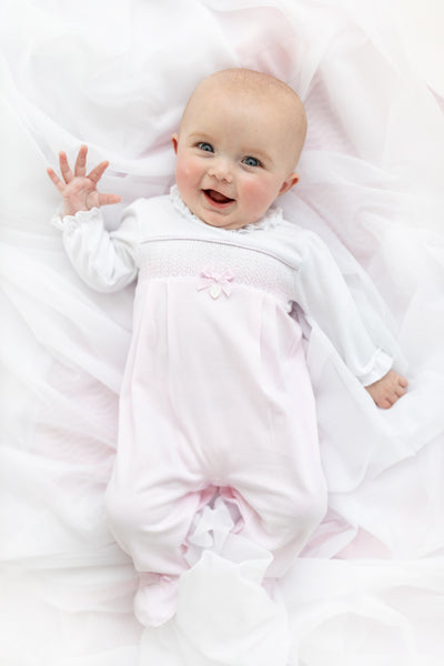 cute couture NEW SS25 Blues Baby Blue Smocked Babygrow BB1807