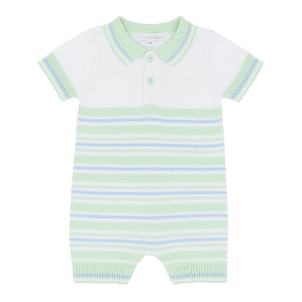 Cute Couture NEW SS25 Blues Baby Mint Summer Knit Romper BB2037M