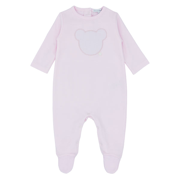 cute couture NEW SS25 Blues Baby Pink Bear Cotton Babygrow BB0204P