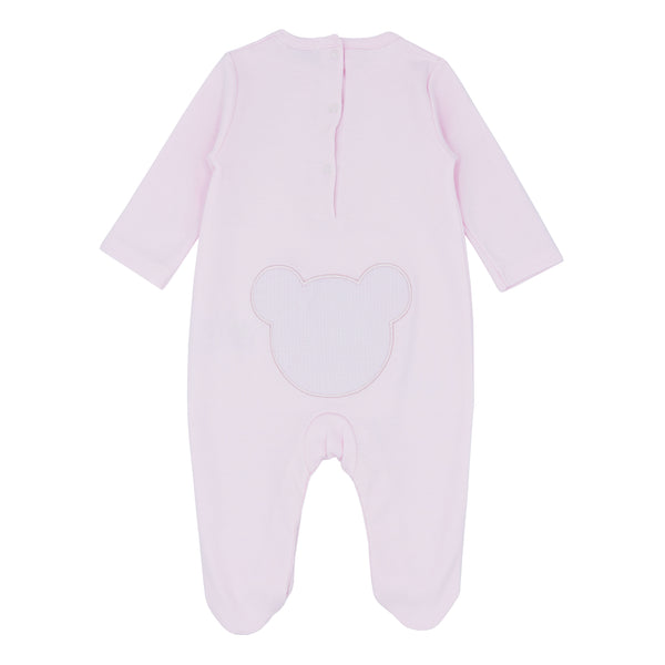 Cute Couture NEW SS25 Blues Baby Pink Bear Cotton Babygrow BB0204P