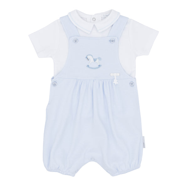 Cute Couture NEW SS25 Blues Baby Rocking Horse Dungarees BB1738