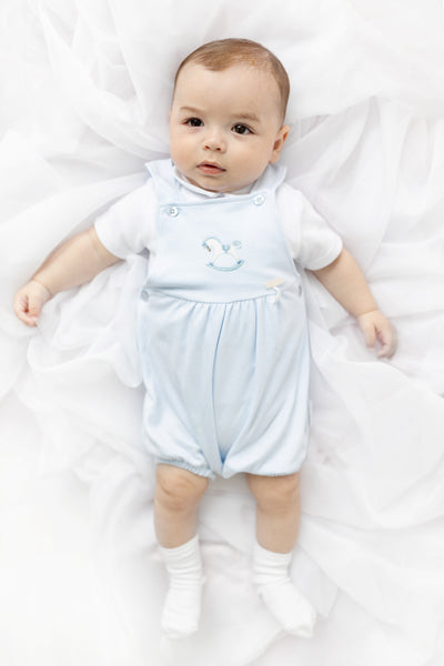 Cute Couture NEW SS25 Blues Baby Rocking Horse Dungarees BB1738