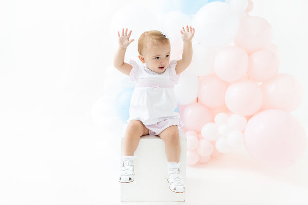 Cute Couture NEW SS25 Blues Baby Smocked Bloomers Outfit BB1802