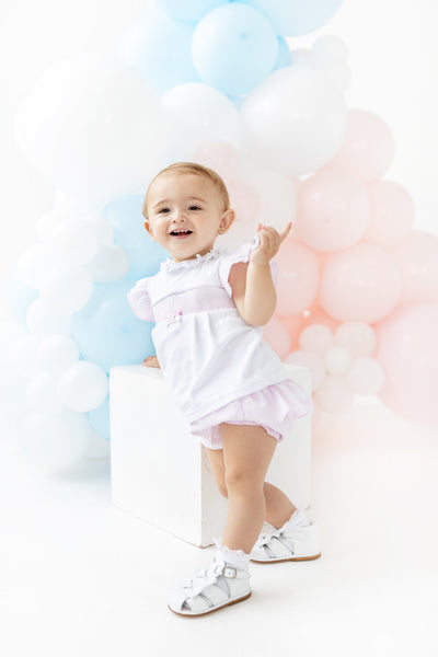cute couture NEW SS25 Blues Baby Smocked Bloomers Outfit BB1802
