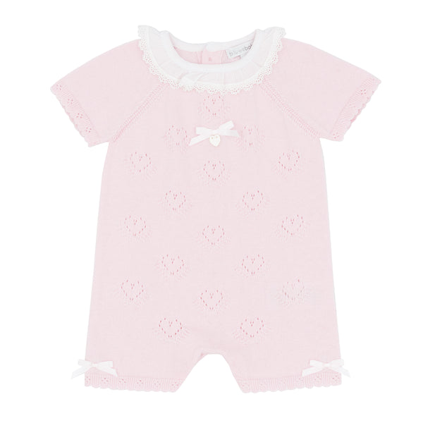 cute couture NEW SS25 Blues Baby Summer Knit Pink Romper BB2013