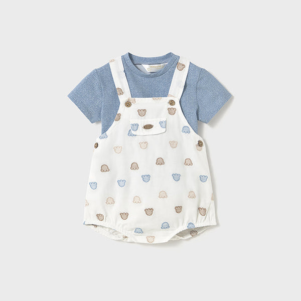 cute couture NEW SS25 Mayoral Baby Boys Dungaree Outfit 1608 Riveria/58