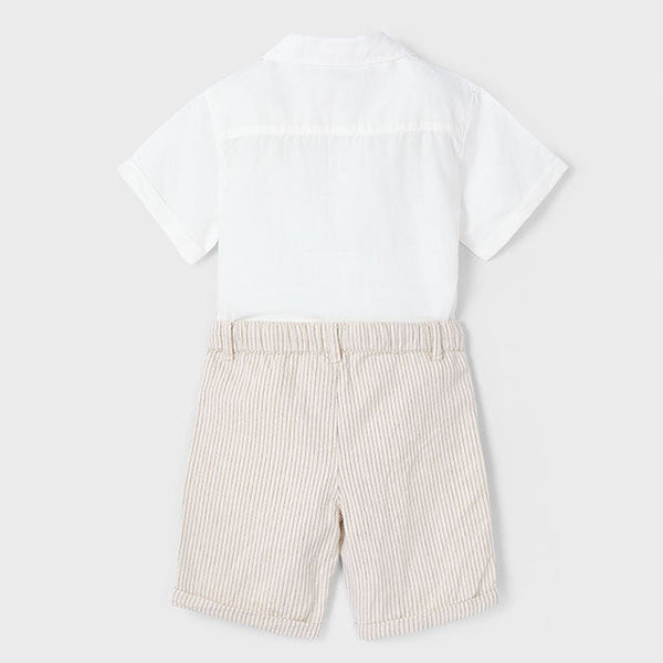 Cute Couture NEW SS25 Mayoral Boys Bermuda Shorts Set 3231 Cream/91