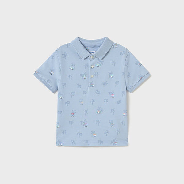 cute couture NEW SS25 Mayoral Boys Polo Top 1109 Sky/66