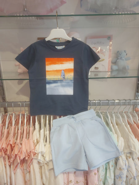 cute couture NEW SS25 Mayoral Boys Shorts Set 3049/611 18/78 Blue