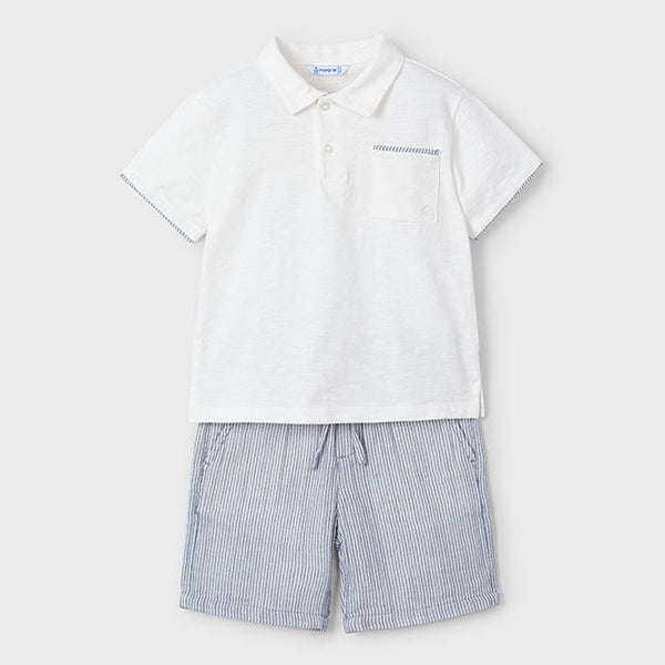 Cute Couture NEW SS25 Mayoral Boys Shorts Set 3232 Blue/36