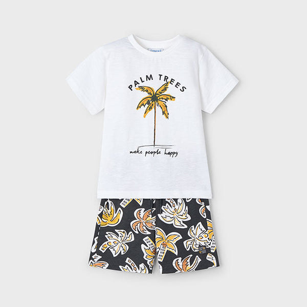 cute couture NEW SS25 Mayoral Boys Shorts Set 3604 Palms/72