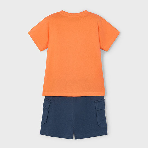 Cute Couture NEW SS25 Mayoral Boys Shorts Set 3605 Coral/88