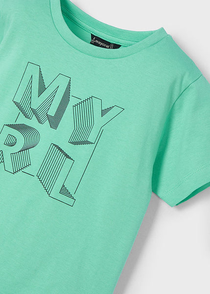 Cute Couture NEW SS25 Mayoral Boys T Shirt 170 Aqua/22